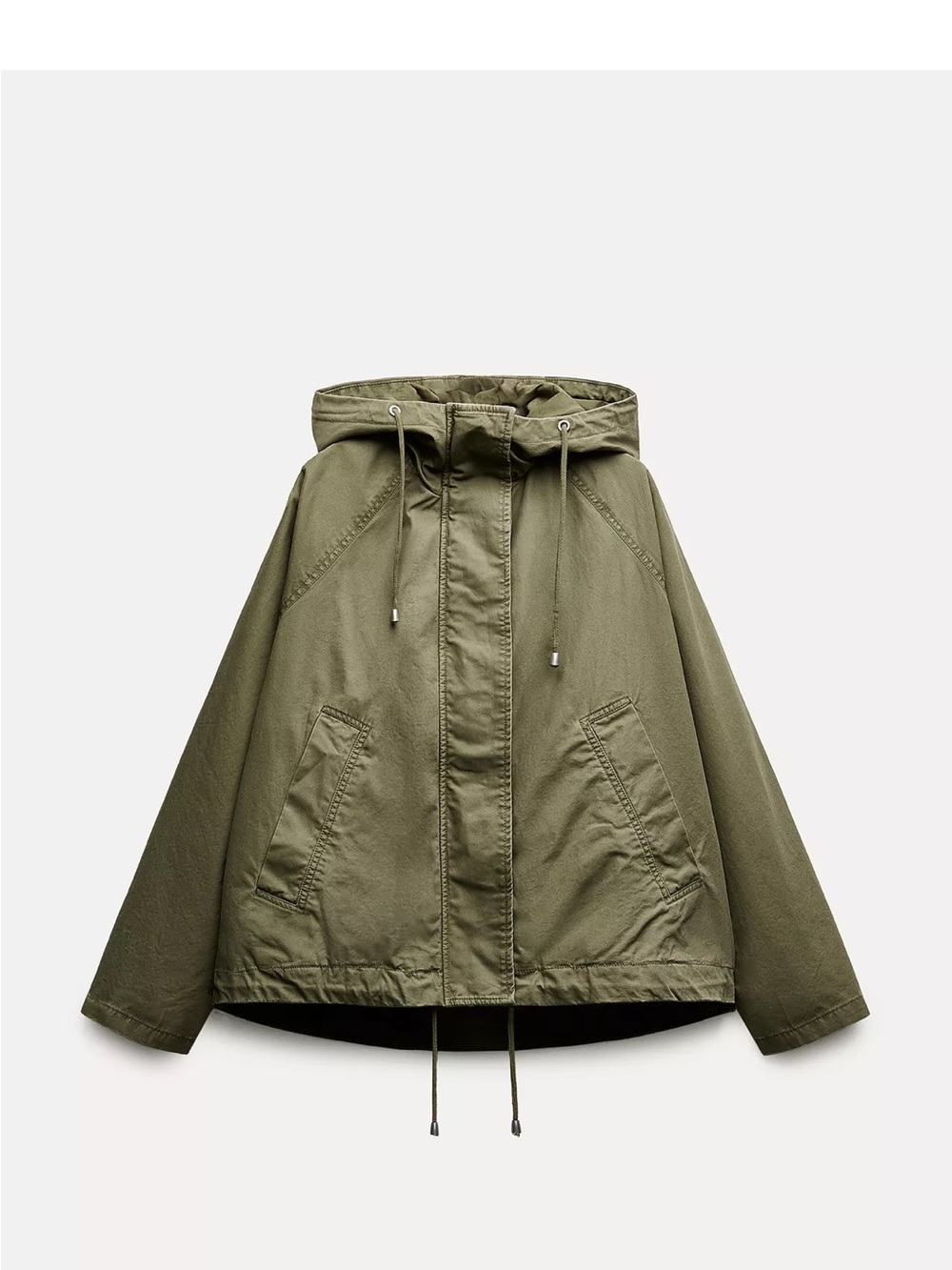 Zara ZW Collection Oversized Lightweight Parka/Utility Jacket